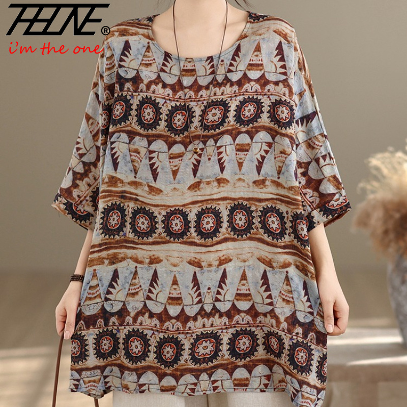 Summer Clothing Fabric - THHONE Plus Size Mode Zomer Damesblouse