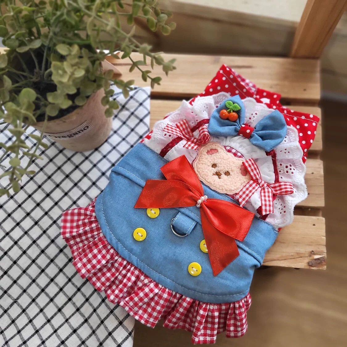 Xl Summer Clothing - Lentekleding voor huisdieren Klassieke rode geruite