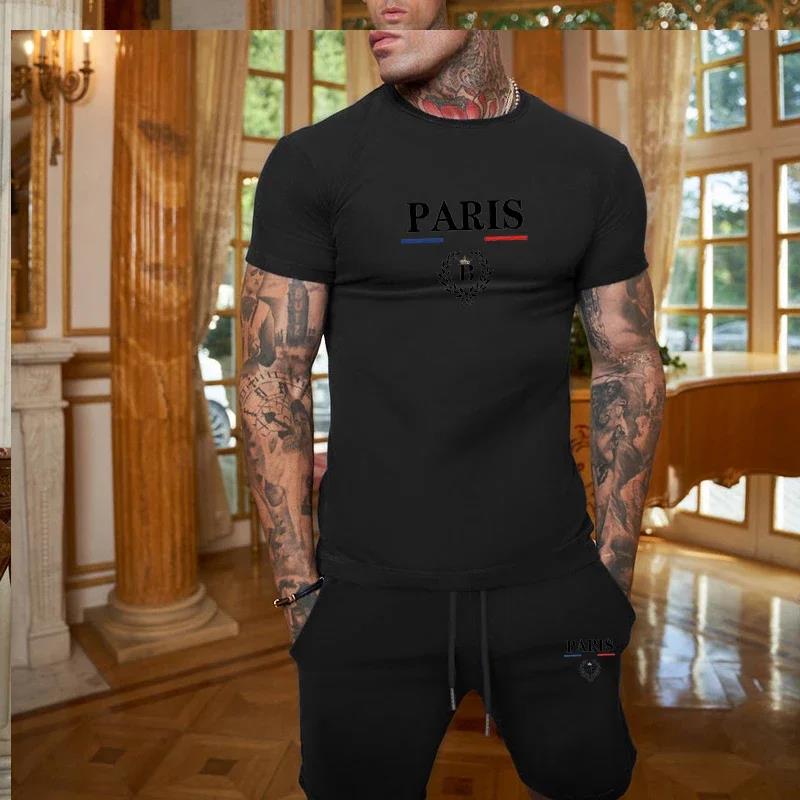 Summer Clothing Model - Promotie zomerset voor heren: modieus T-shirt