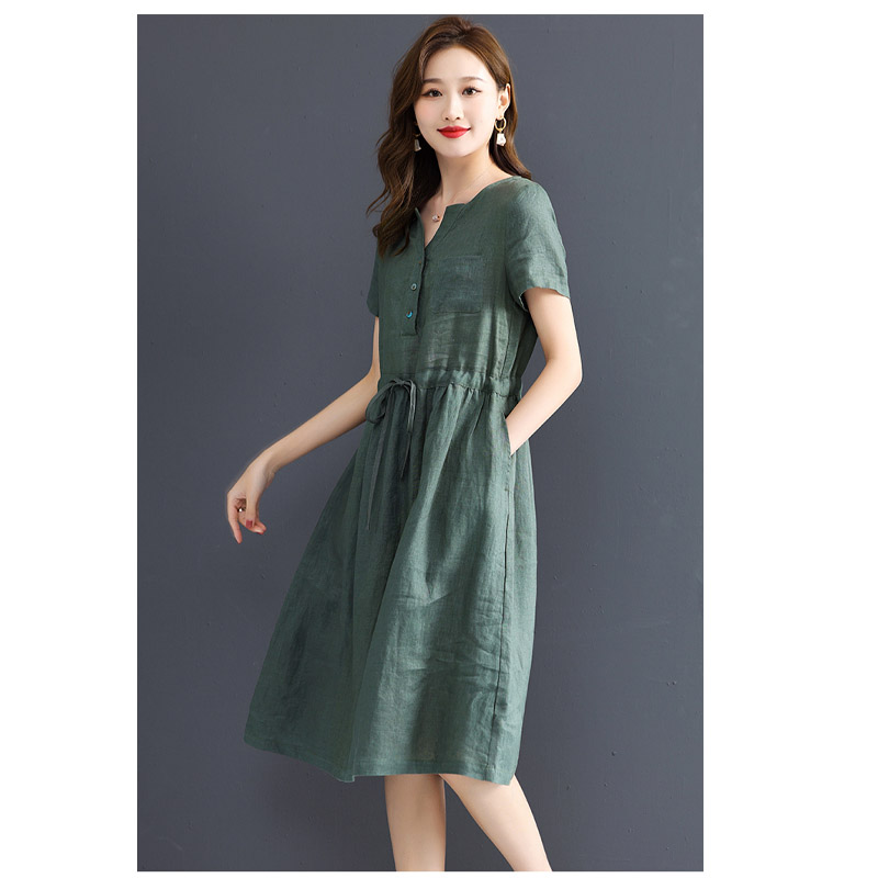 Jurk van puur linnen voor dame - Summer Clothing Drawing recensie en prijs