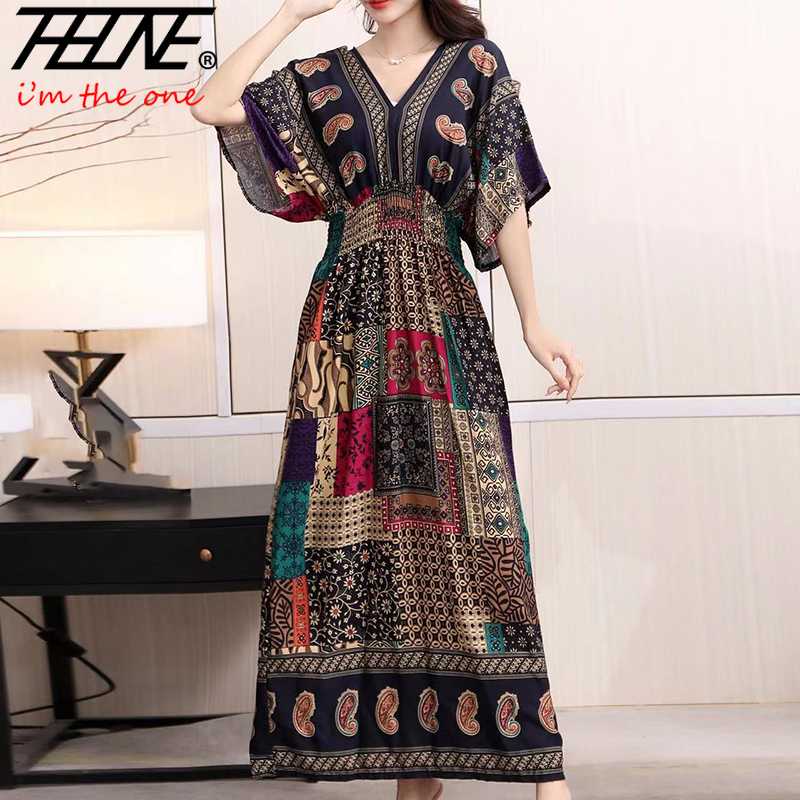 Vrouwen Jurk Zomer 2024 Maxi L - Indian Summer Vintage Clothing recensie en prijs