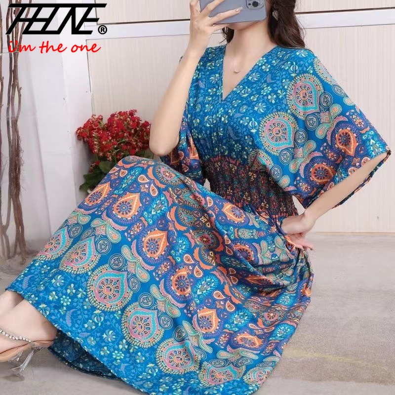 Vrouwen Jurk Zomer 2024 Maxi L - Indian Summer Vintage Clothing recensie en prijs