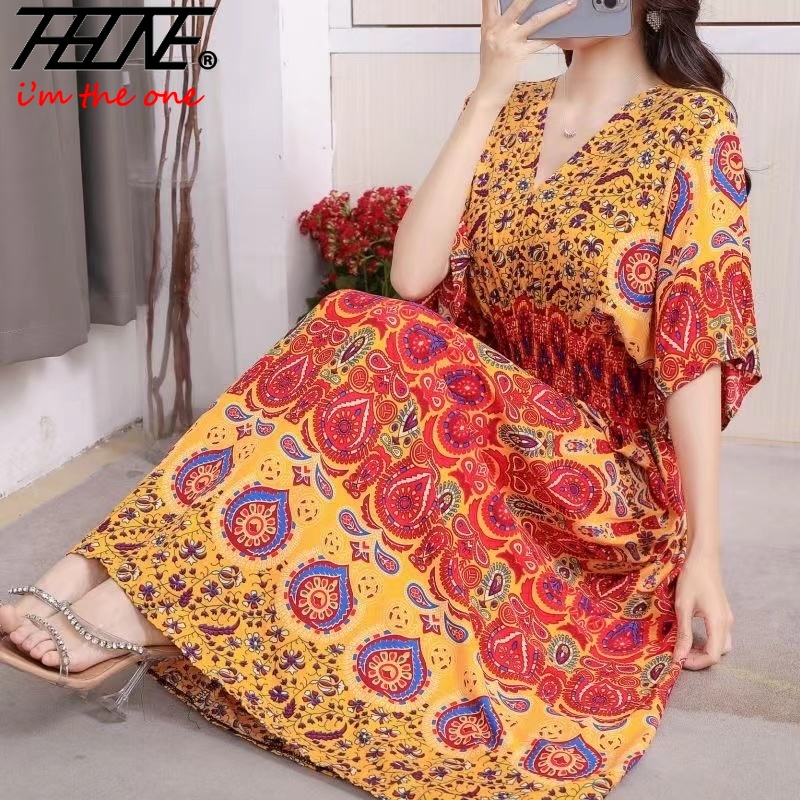 Vrouwen Jurk Zomer 2024 Maxi L - Indian Summer Vintage Clothing recensie en prijs