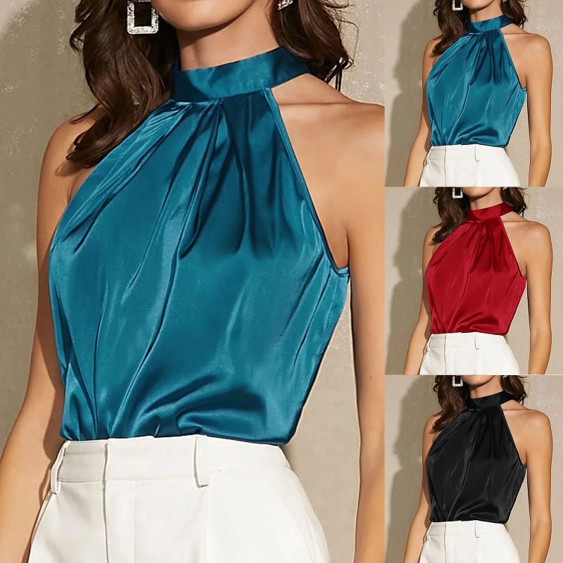 Elegante satijnen halter tankt - Summer Clothing Images recensie en prijs